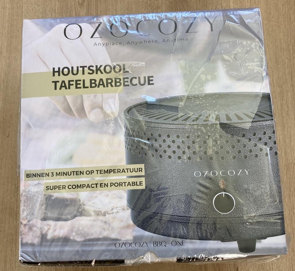 Tafelbarbeque Ozocozy BBQ-One gebruiksklaar in 3 minuten, Enlèvement ou Envoi, Neuf, Avec accessoires