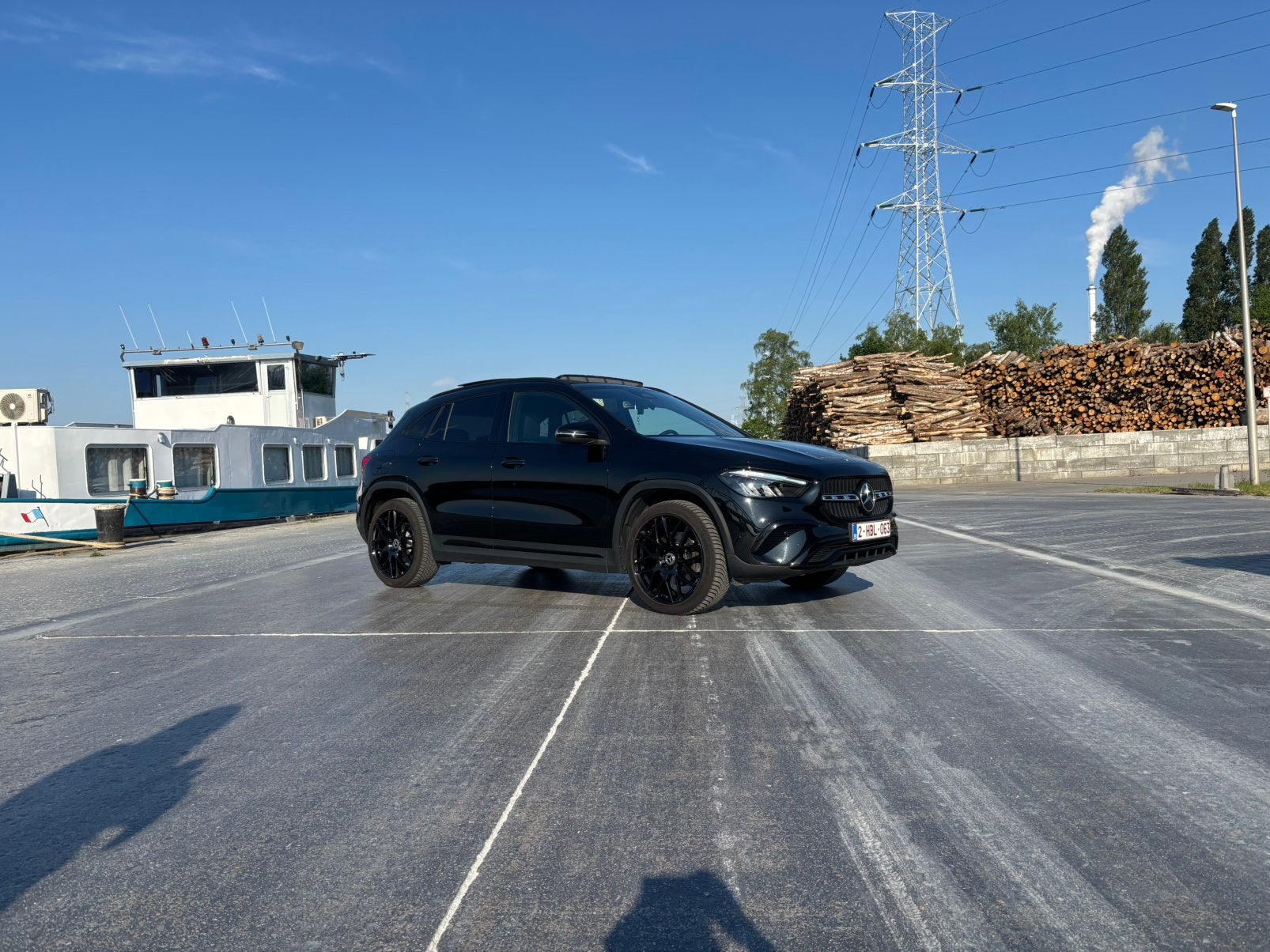 Mercedes gla 250e, Automaat, Zwart, Leder en Stof, Zwart