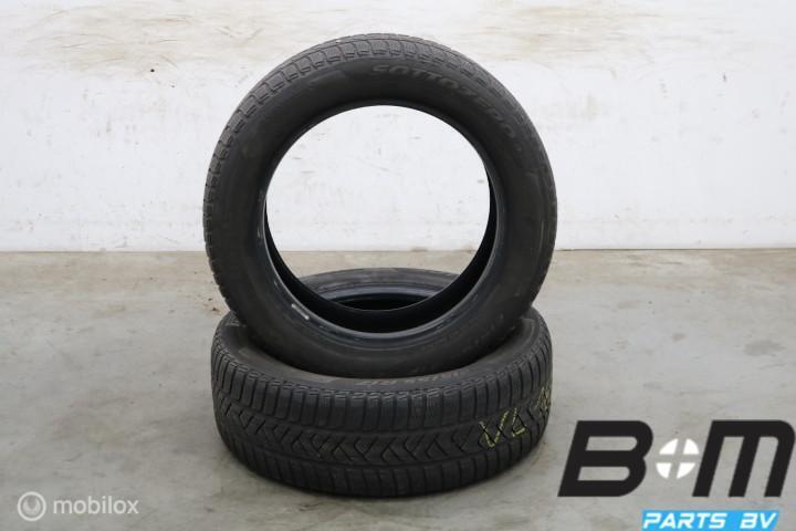 2 x 2155517 94H Pirelli Sottozero 3 met 4mm 215 55 17, Auto-onderdelen, Banden en Velgen, 17 inch, Winterbanden, Band(en), Gebruikt