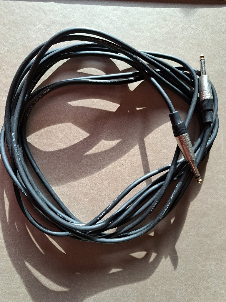 Cable instrument jack-jack 6.3mm L= 5m couleur, TV, Hi-fi & Vidéo, Enlèvement, Utilisé, Autres câbles