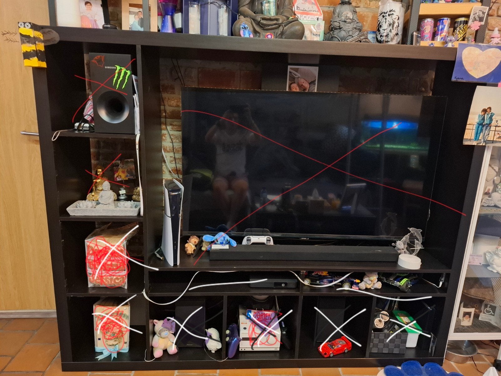 Tv meubel ikea DRINGEND WEG, Ophalen, Overige materialen, Gebruikt, Zwart