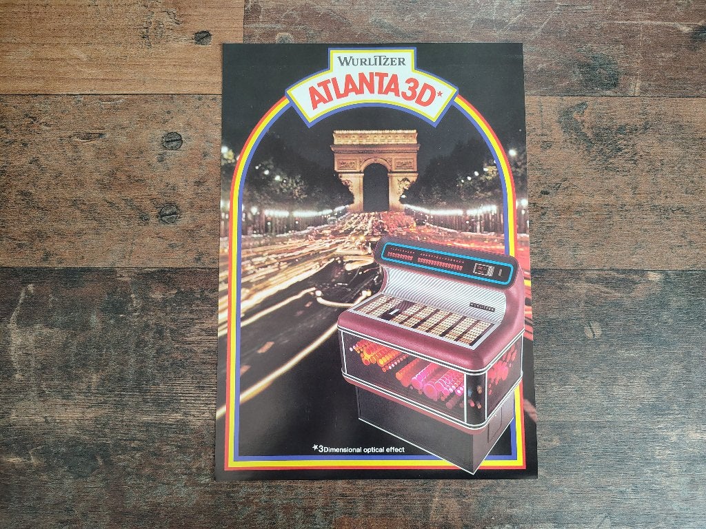 Flyer: Wurlitzer Atlanta 3D (1975) jukebox, Verzenden, Wurlitzer