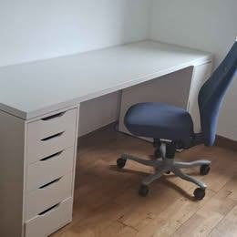 Bureau, Enlèvement, Utilisé, Démontable, 60 cm