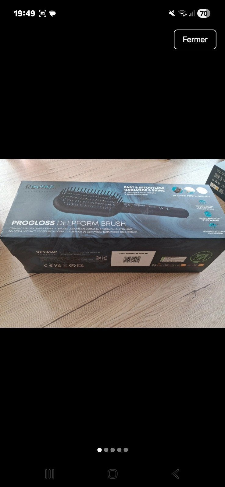 Revamp Progloss Deepform – Brosse lissante céramique – État, Enlèvement
