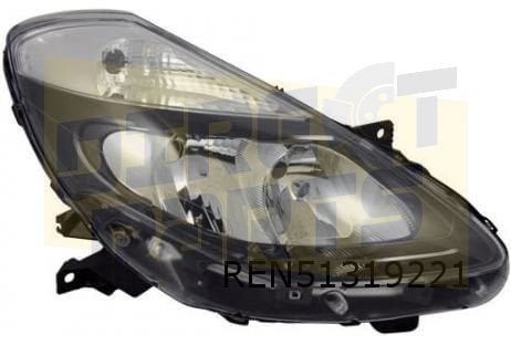Renault Clio III (1/11-1/13) koplamp Links (zwart) Origineel, -, -, Nieuw, -