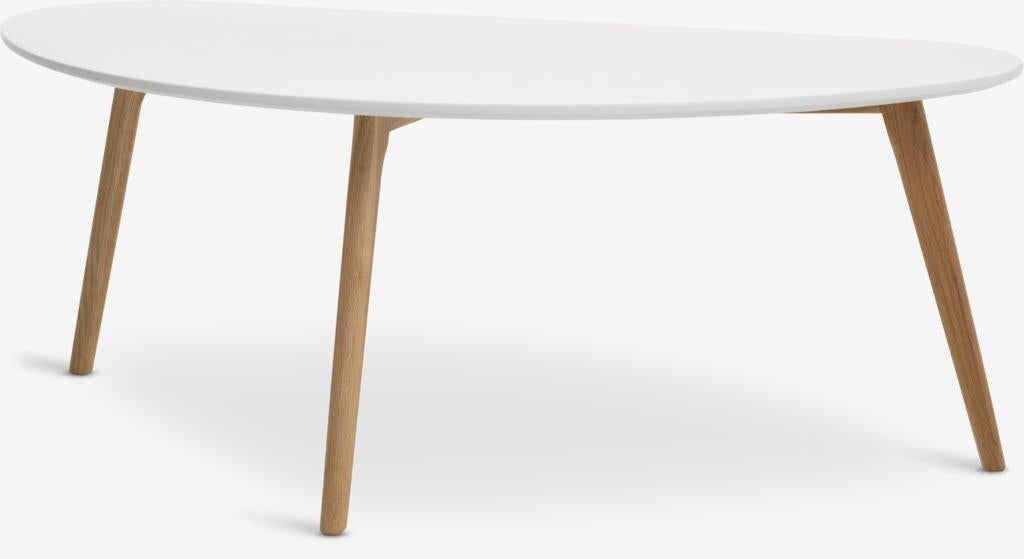 Salontafel LEJRE 60x120 wit/naturel eiken, Maison & Meubles, Tables | Tables de salon, Enlèvement