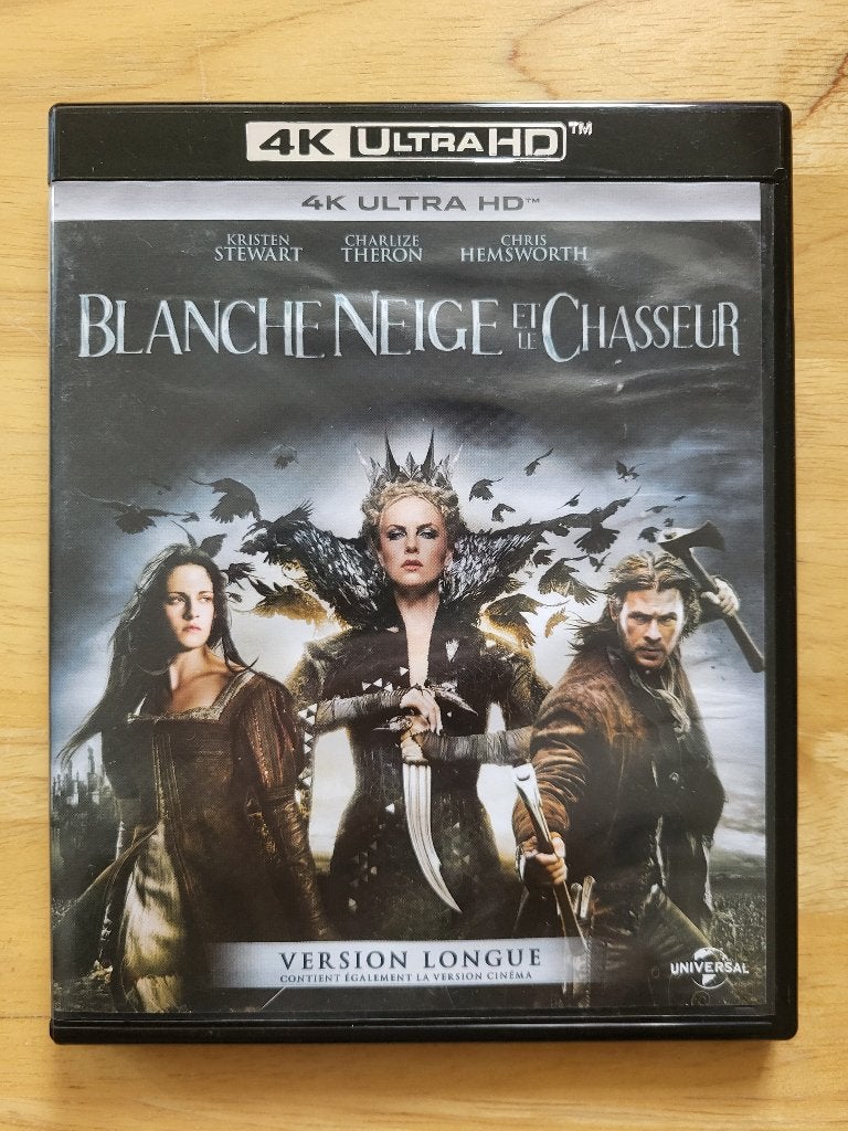 Blu-Ray 4K Blanche-Neige et le Chasseur, CD & DVD, Blu-ray, Avec suppléments, Film, Science-Fiction et Fantasy, Enlèvement