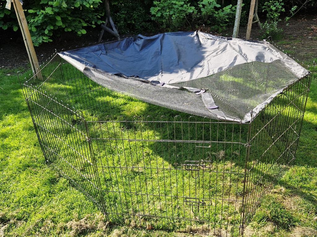 8 hoekige dierenren met zeil, Dieren en Toebehoren, Knaagdieren en Konijnen | Hokken en Kooien, Ophalen, 60 tot 90 cm, Konijn