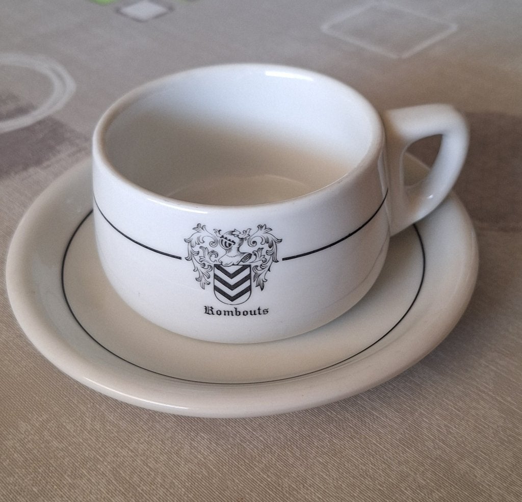 Koffietassen Rombouts vintage, Ophalen, Zo goed als nieuw, Porselein, Kop en/of schotel