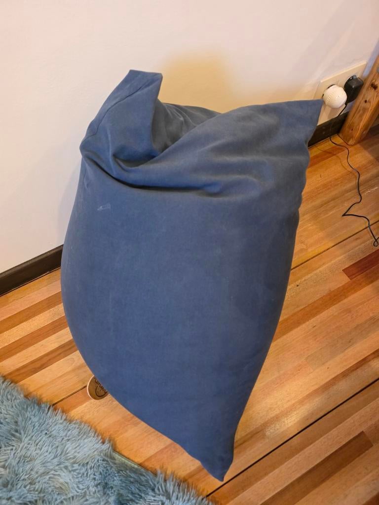 Blauwe zitzak, Ophalen, Zo goed als nieuw, Blauw, Zitzak