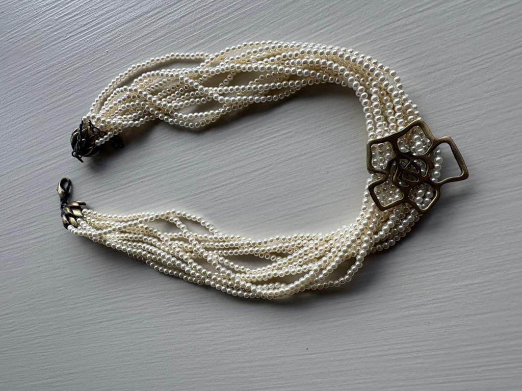 Mooie korte parelketting, Bijoux, Sacs & Beauté, Enlèvement, Comme neuf
