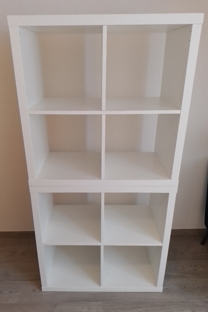 2x open kast Kallax wit, Huis en Inrichting, Ophalen, Met plank(en), Gebruikt, Minder dan 150 cm