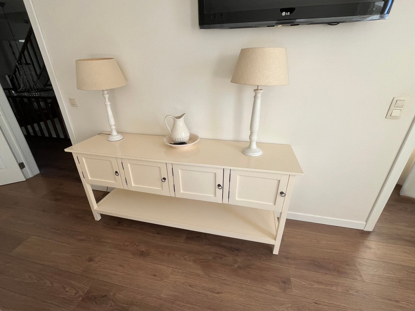 Twee schemerlampjes te koop , hoogte 66 cm , kap ca 26 cm, Maison & Meubles, Enlèvement, Comme neuf