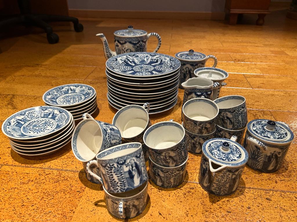 Delfts blauw koffie servies, Ophalen