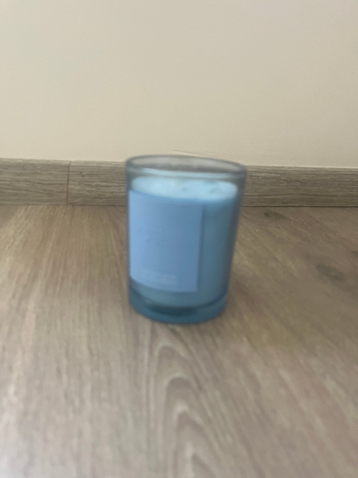 Blauwe geurkaars, Blauw, Ophalen of Verzenden, Kaars, Glas