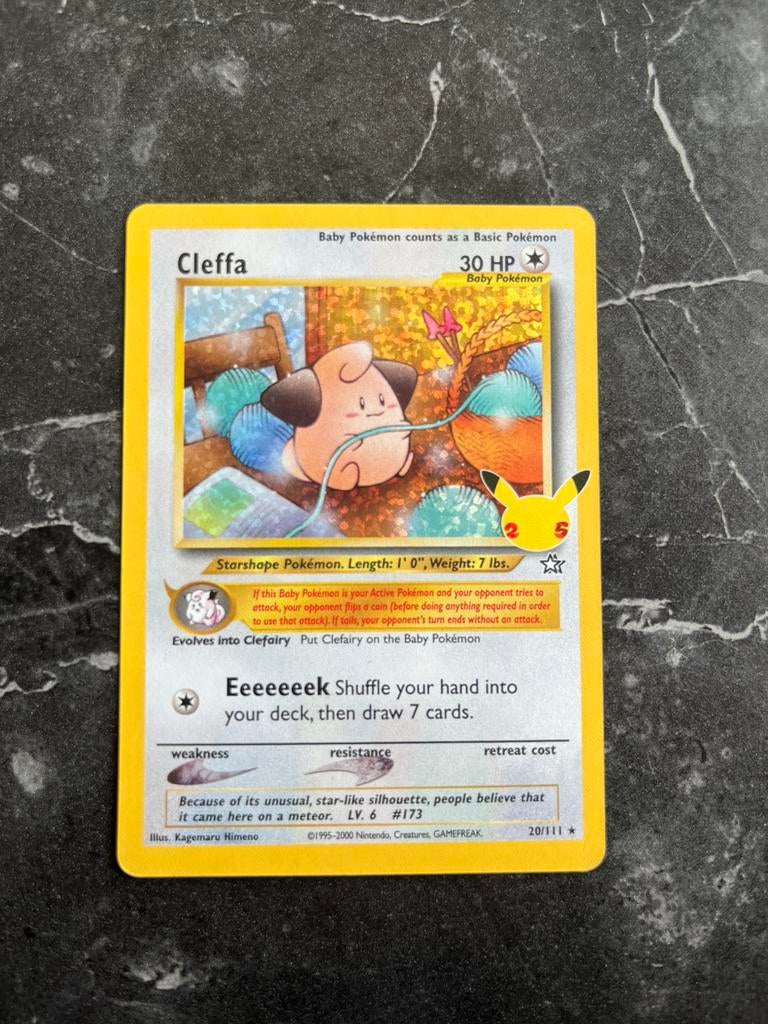 Cleffa 20/111 Pokémon 25th Anniversary, Ophalen of Verzenden, Zo goed als nieuw