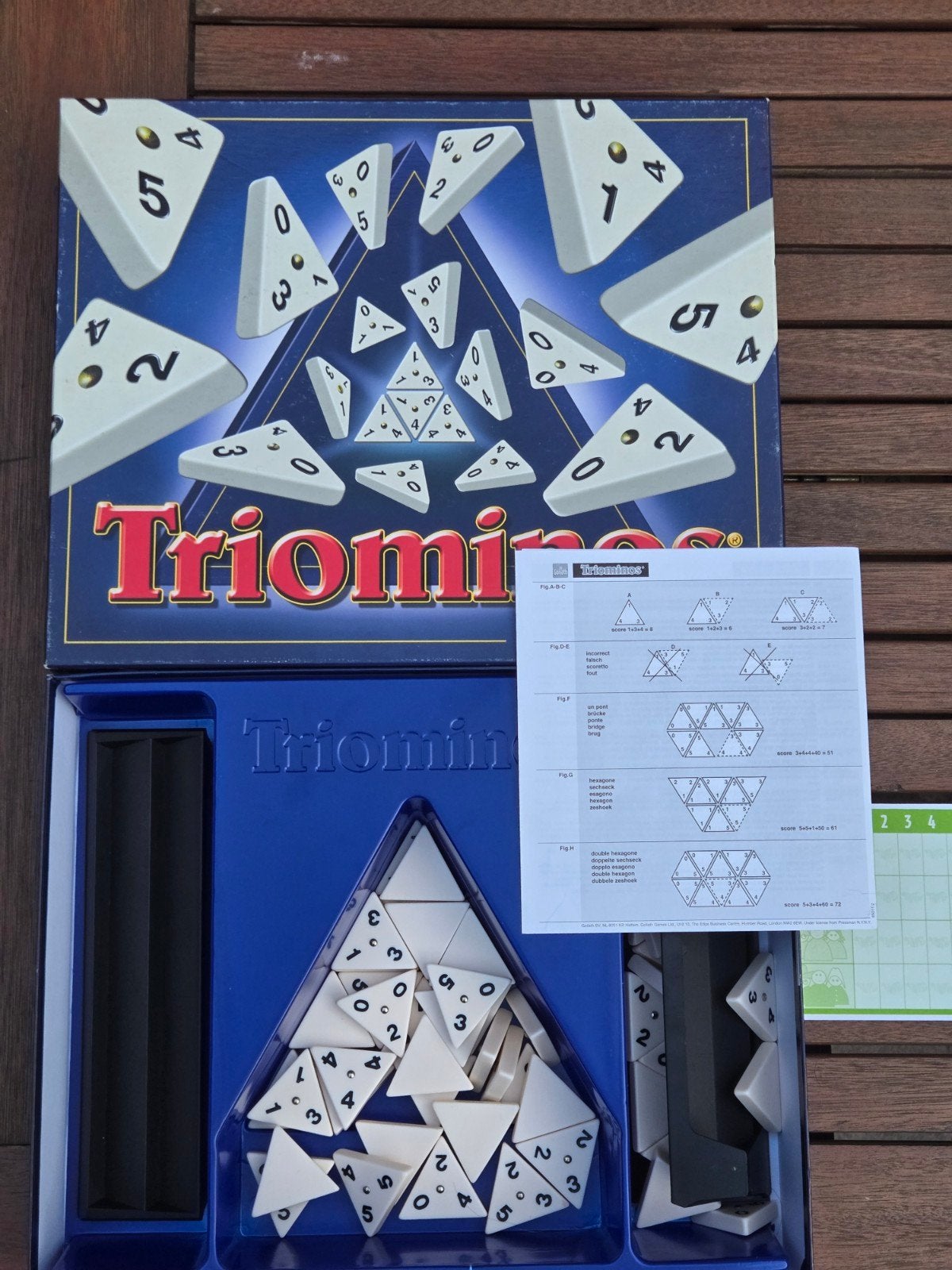 Jeu Triominos de luxe complet excellent état règles FR-NDLS, Hobby & Loisirs créatifs