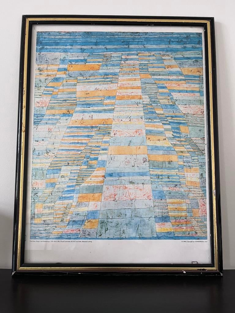 Kunstafdruk Paul Klee “Hauptweg und Nebenwege” 33x43cm, Enlèvement ou Envoi