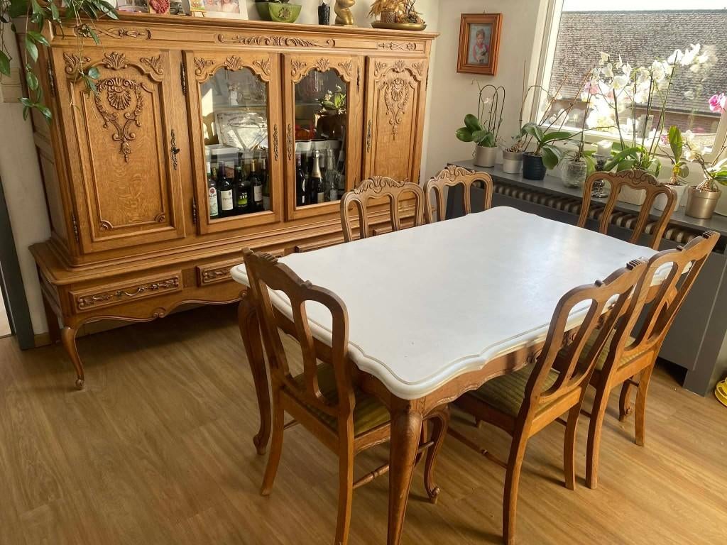 Elegante eetkamer in Louis XV-stijl – volledige set, Ophalen