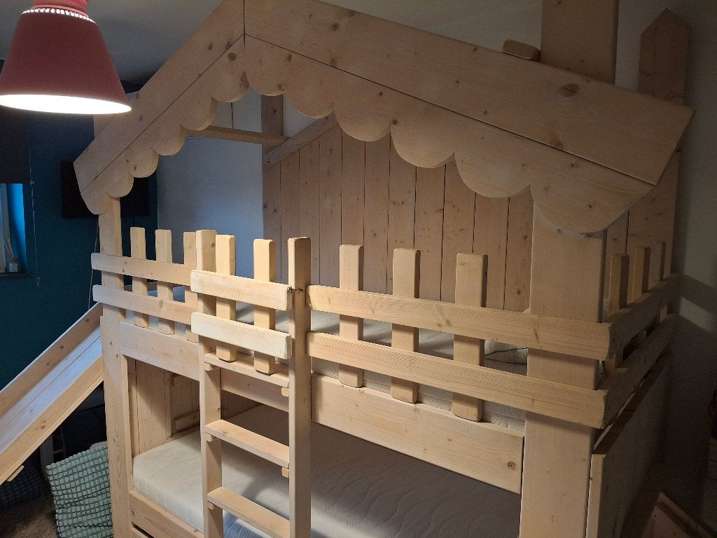 Stapelbed met schuifaf, Ophalen, Zo goed als nieuw, Stapelbed