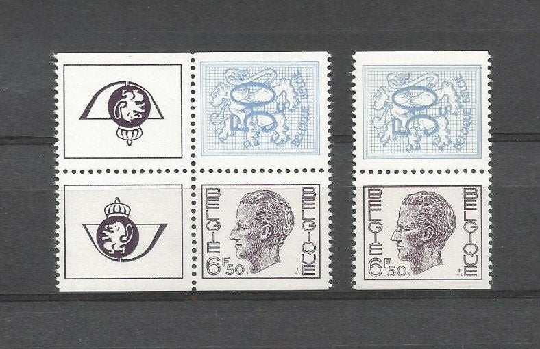 Postzegels 1762/1764 Heraldieke leeuw en koning Boudewijn, Postzegels en Munten, Verzenden, Frankeerzegel, Postfris