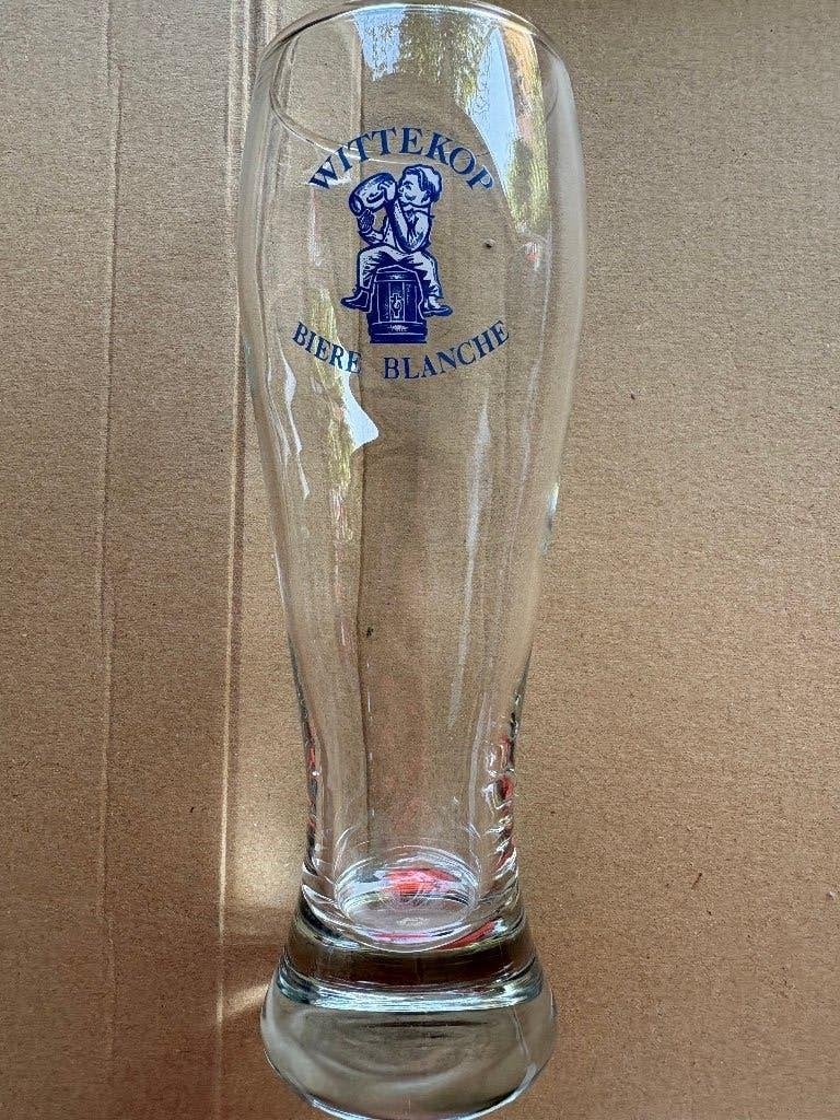 Tasse blanche Bière Blanche, Collections, Marques de bière, Comme neuf, Verre ou Verres, Autres marques, Enlèvement ou Envoi