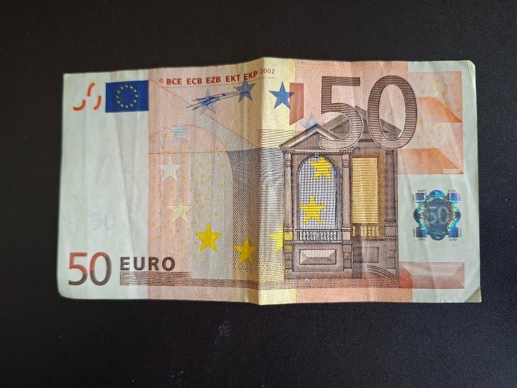 2002 Duitsland 50 euro 1e serie Duisenberg code R002, Postzegels en Munten, Bankbiljetten | Europa | Eurobiljetten, Verzenden