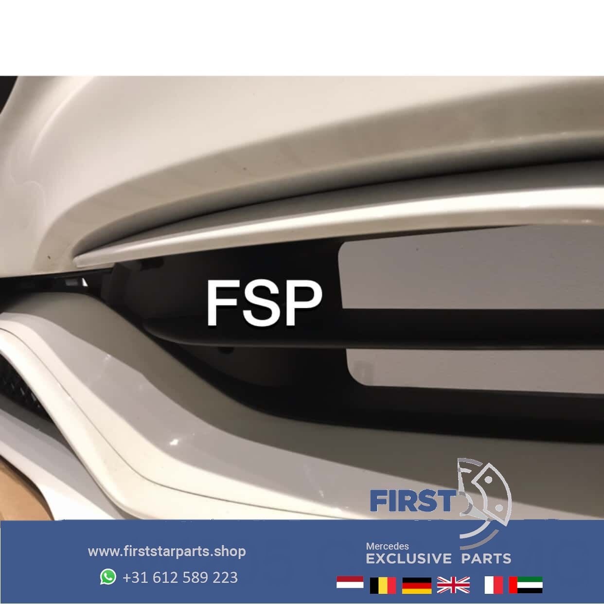W205 FACELIFT C63 AMG VOORBUMPER + GT GRIL WIT Mercedes C Kl, Utilisé, -, Avant, -