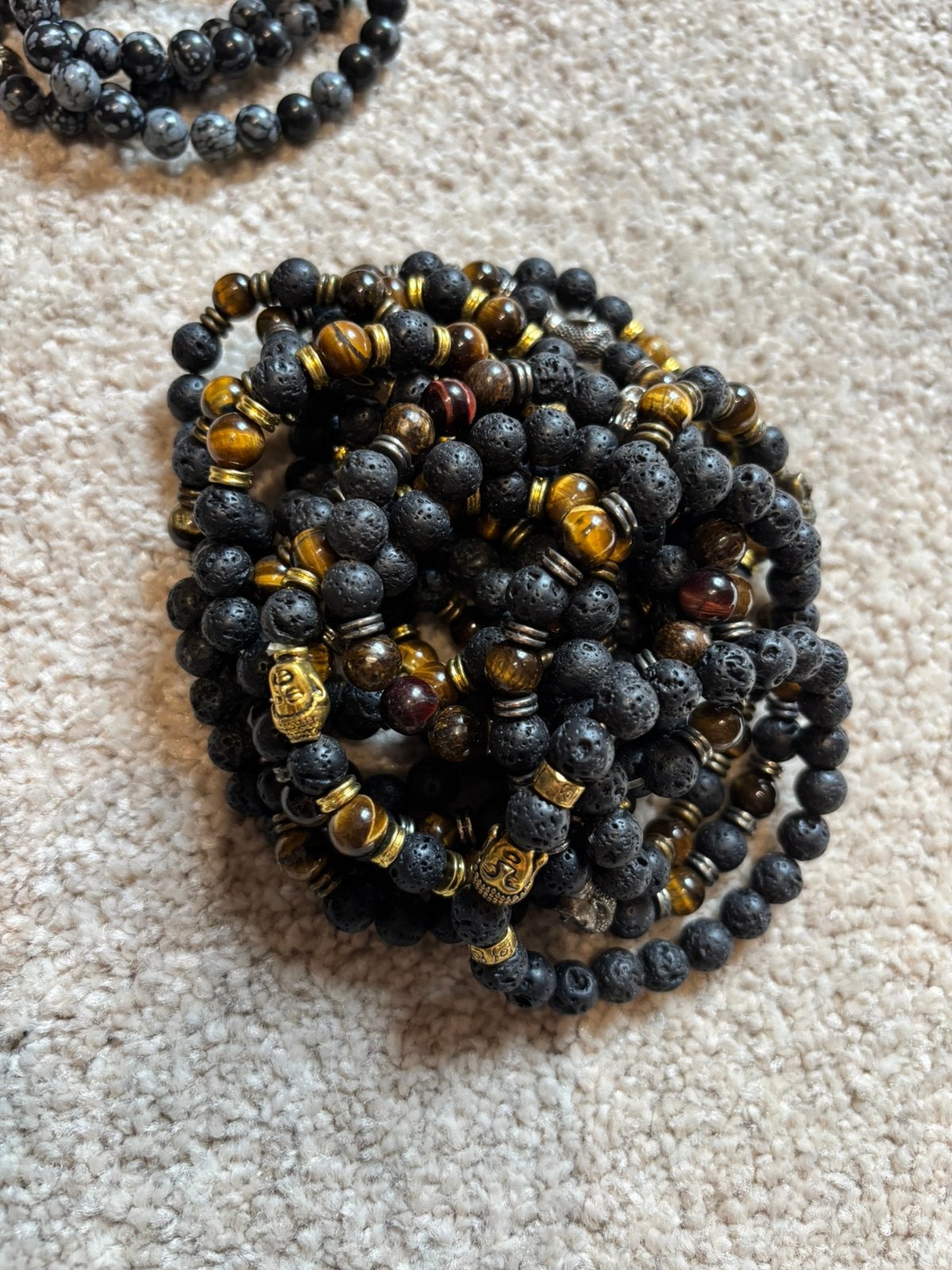 verschillende stoorten armbandjes uit natuursteen, Bijoux, Sacs & Beauté, Bracelets, Comme neuf, Enlèvement, Autres matériaux