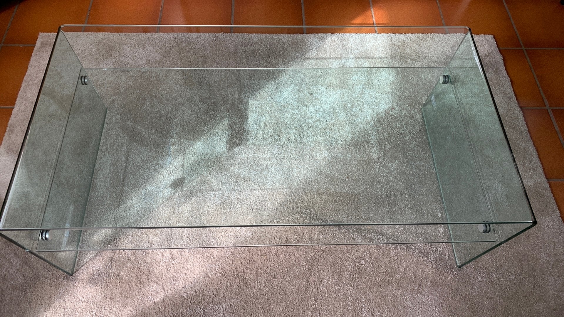 Table de salon en verre à vendre, Maison & Meubles, 100 à 150 cm, Comme neuf, Verre, Enlèvement