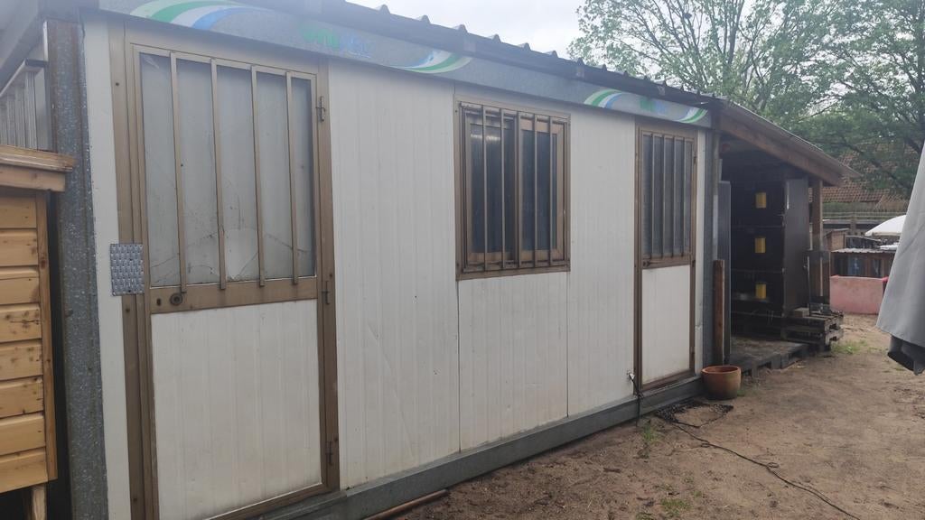 Container, mobiele unit, werfkeet met aanbouw, Ophalen