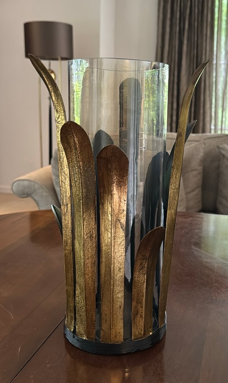 2 moderne windlichten/hurricane candle holders, Huis en Inrichting, Woonaccessoires | Vazen, Ophalen, Zo goed als nieuw