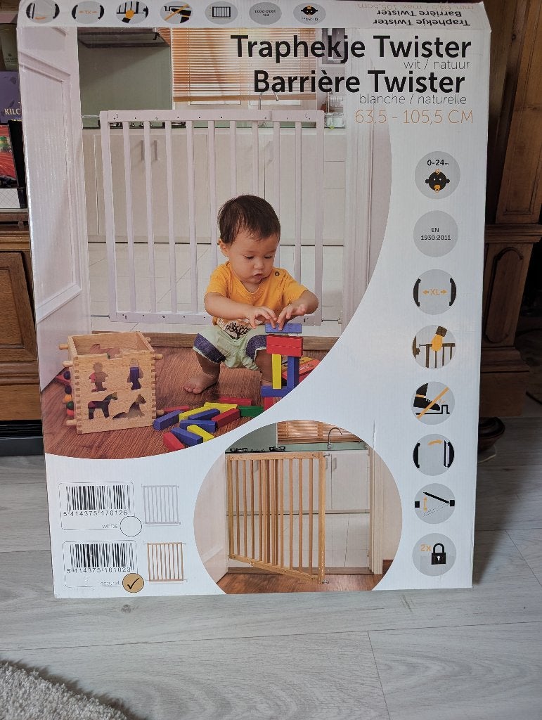 Quax Deur- en traphekje Twister naturel, Kinderen en Baby's, Ophalen of Verzenden, Nieuw, Hout