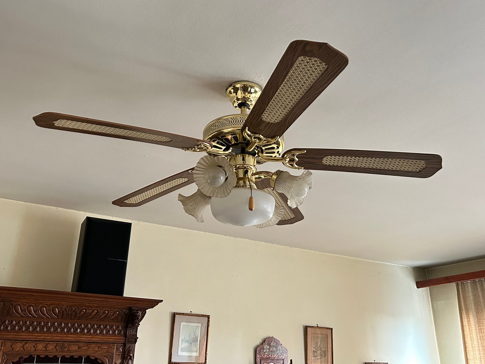 Ventilateur de plafond avec éclairage, Enlèvement, Comme neuf, Ventilateur de plafond