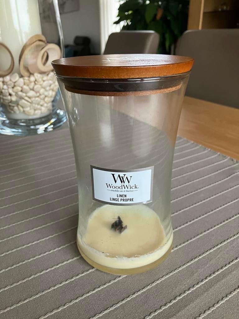 Woodwick grote kaars leeg, Ophalen of Verzenden, Zo goed als nieuw, Kaars