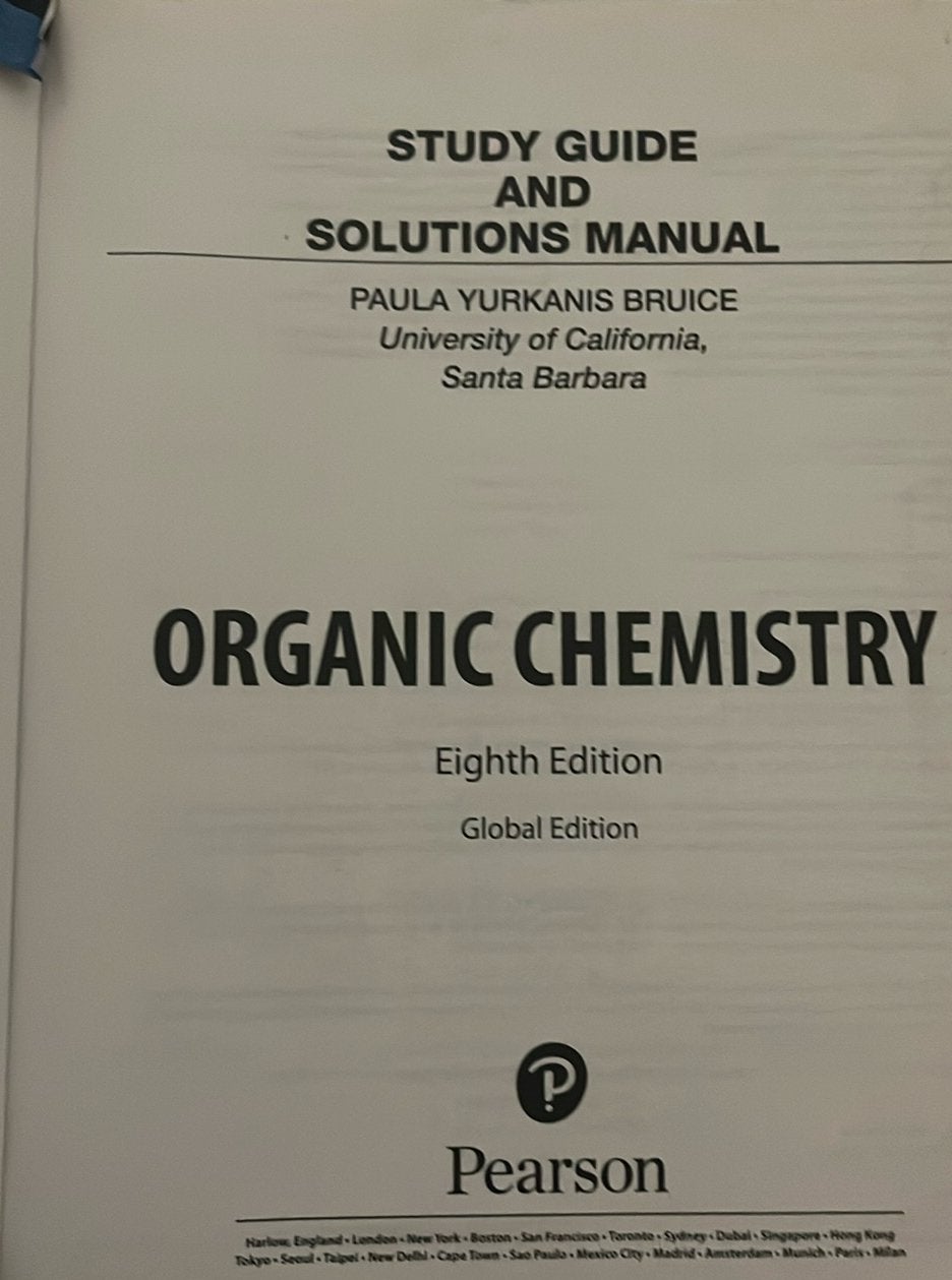 Organic chemistry: study guide and solutions manual, Enlèvement, Comme neuf