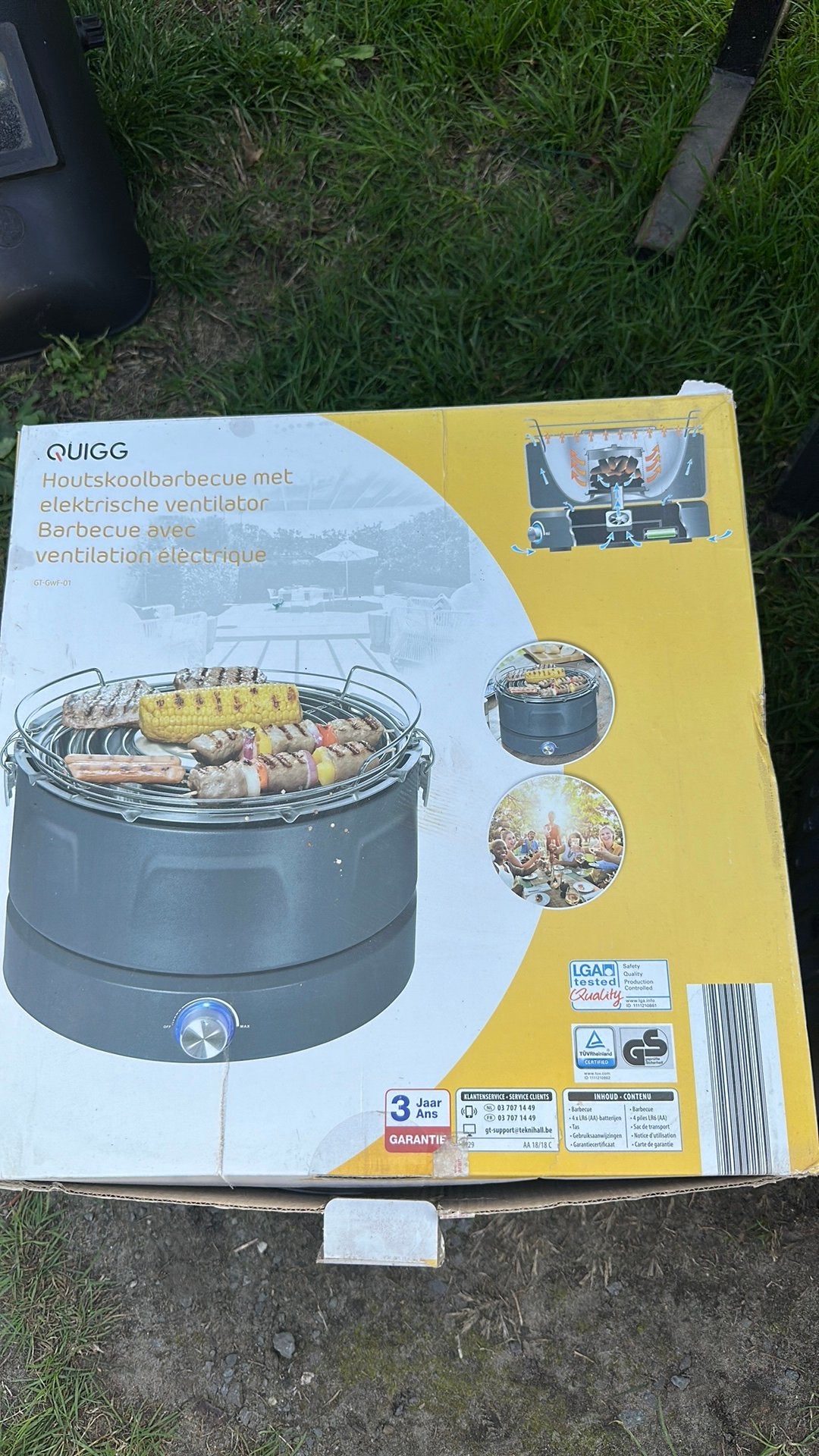 Houtskool BBQ met elektrische ventilator, Ophalen, Gebruikt