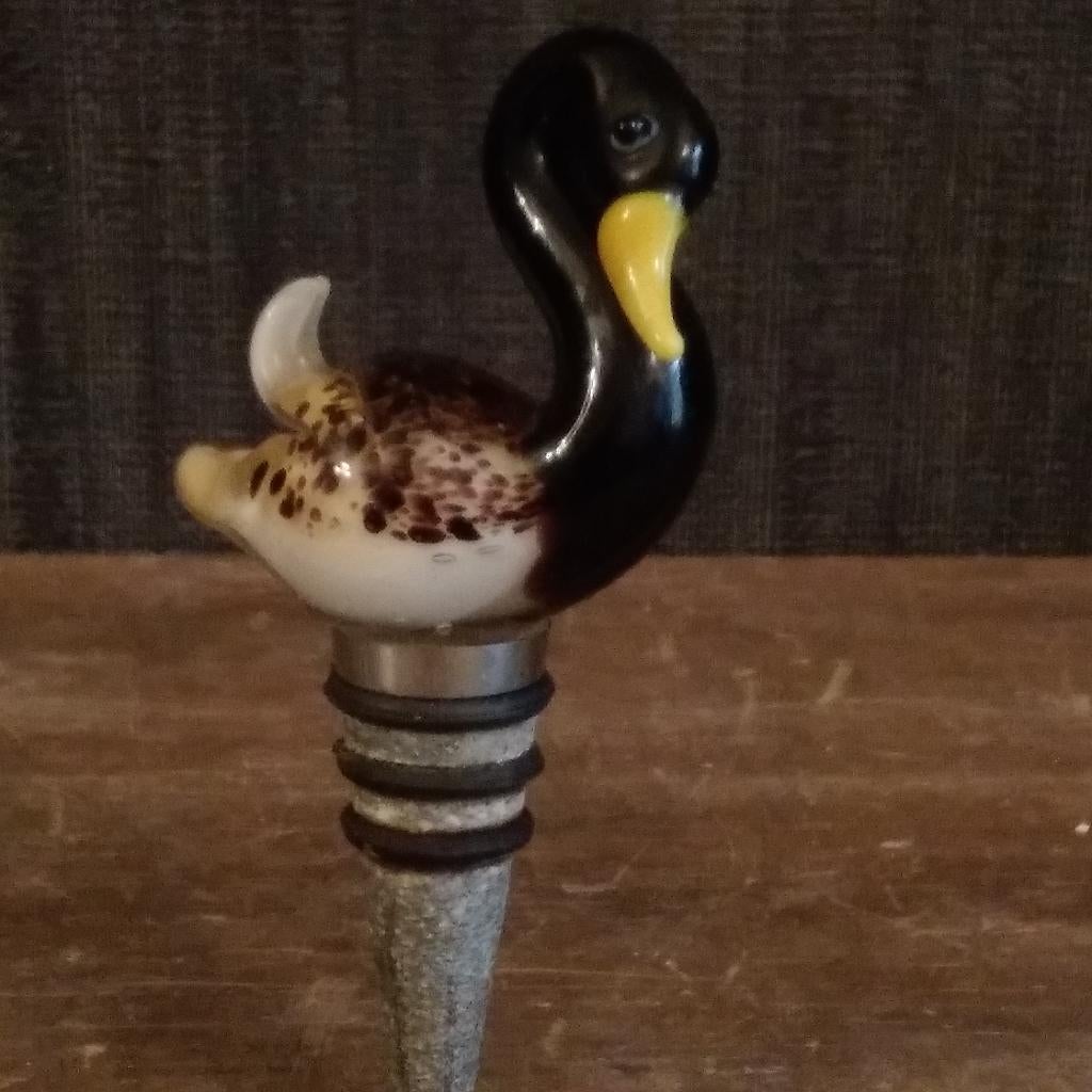 Murano glazen flessenstopper zwaan, Antiek en Kunst, Verzenden