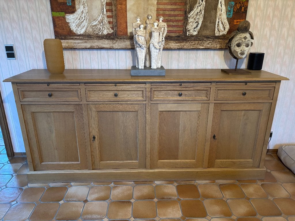 Eiken dressoir, Huis en Inrichting, Ophalen, Met lade(s), Zo goed als nieuw, 200 cm of meer