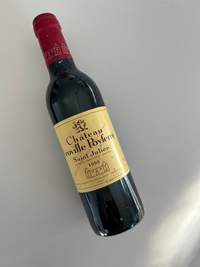 1 bouteille de 375 ml Château Léoville Poyferré 1998, Pleine, Comme neuf, Enlèvement, Vin rouge
