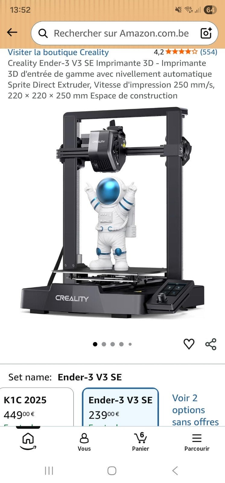 imprimante 3D Creality Ender-3 V3 SE, Computers en Software, 3D Printers
