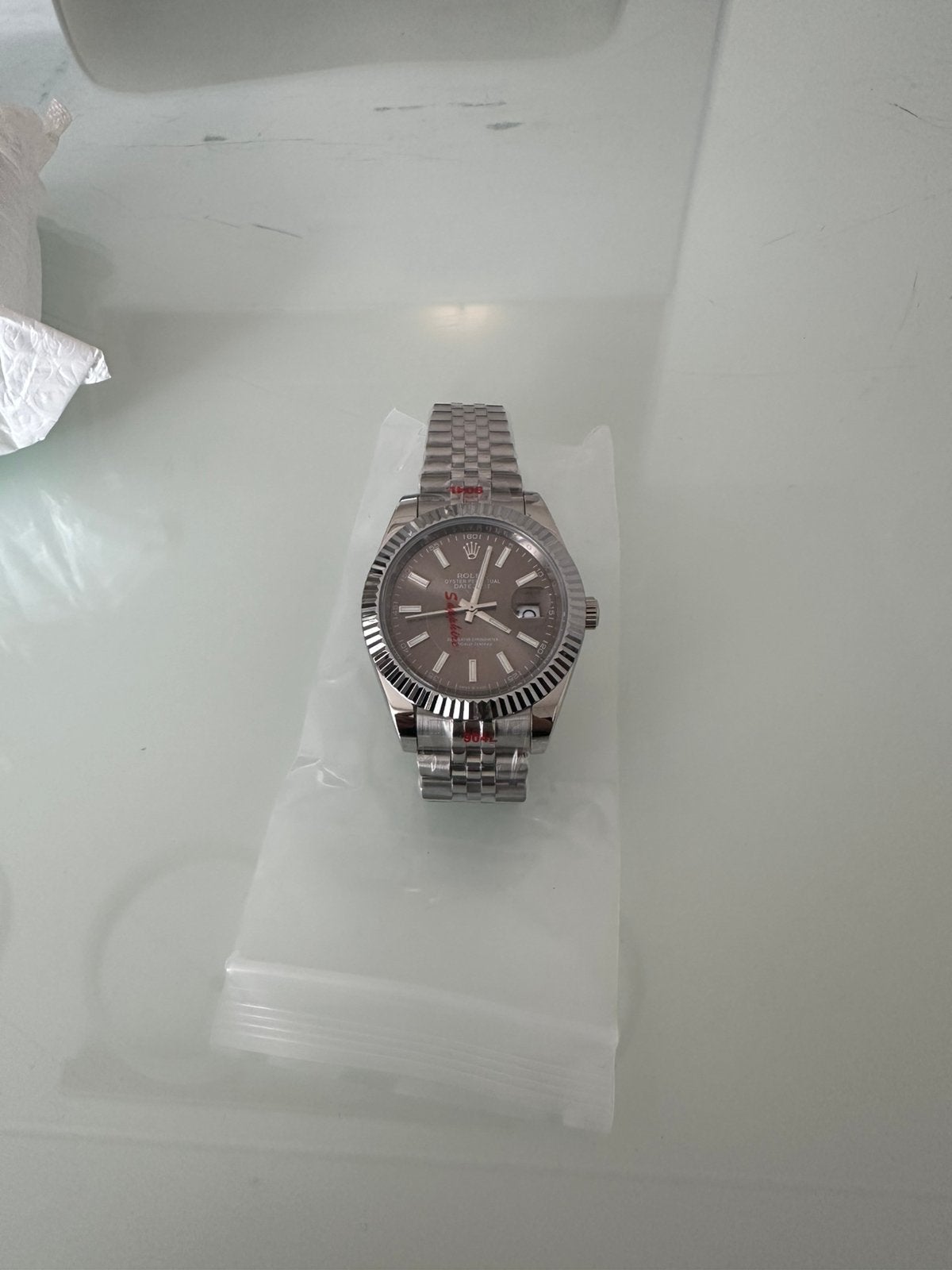 Rolex Datejust Greige met Jubileeband, Handtassen en Accessoires, Ophalen of Verzenden, Zo goed als nieuw, Staal, Rolex