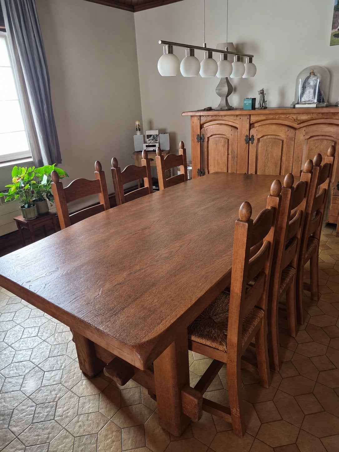 massief eiken woonkamer, Ophalen, Gebruikt