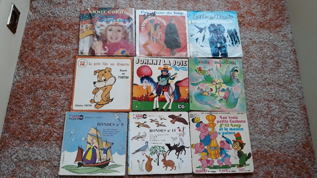 vinyls 45 tours enfants, Ophalen of Verzenden, Gebruikt