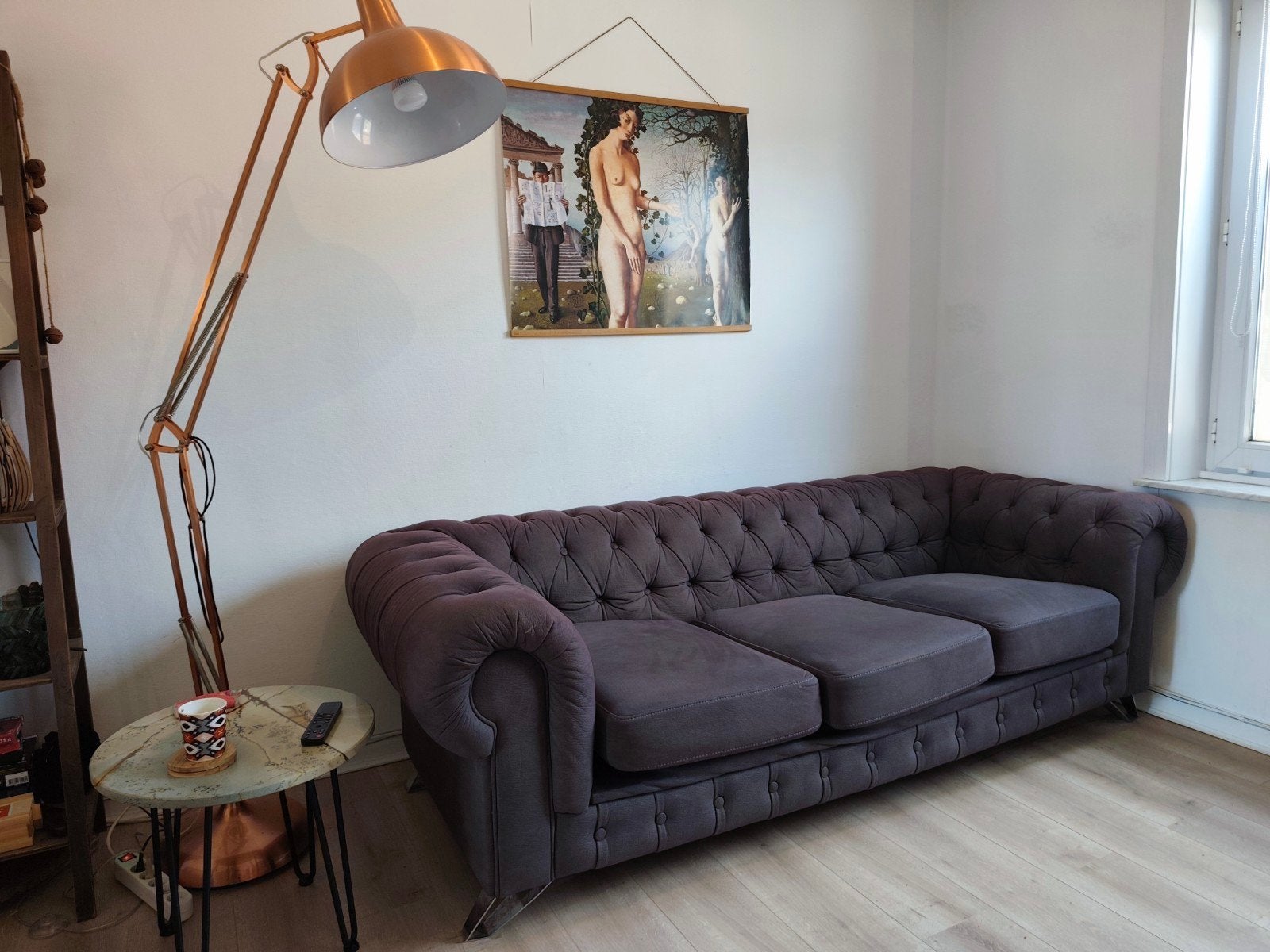 Chesterfield style sofa, Ophalen, Gebruikt, Driepersoons, 75 tot 100 cm