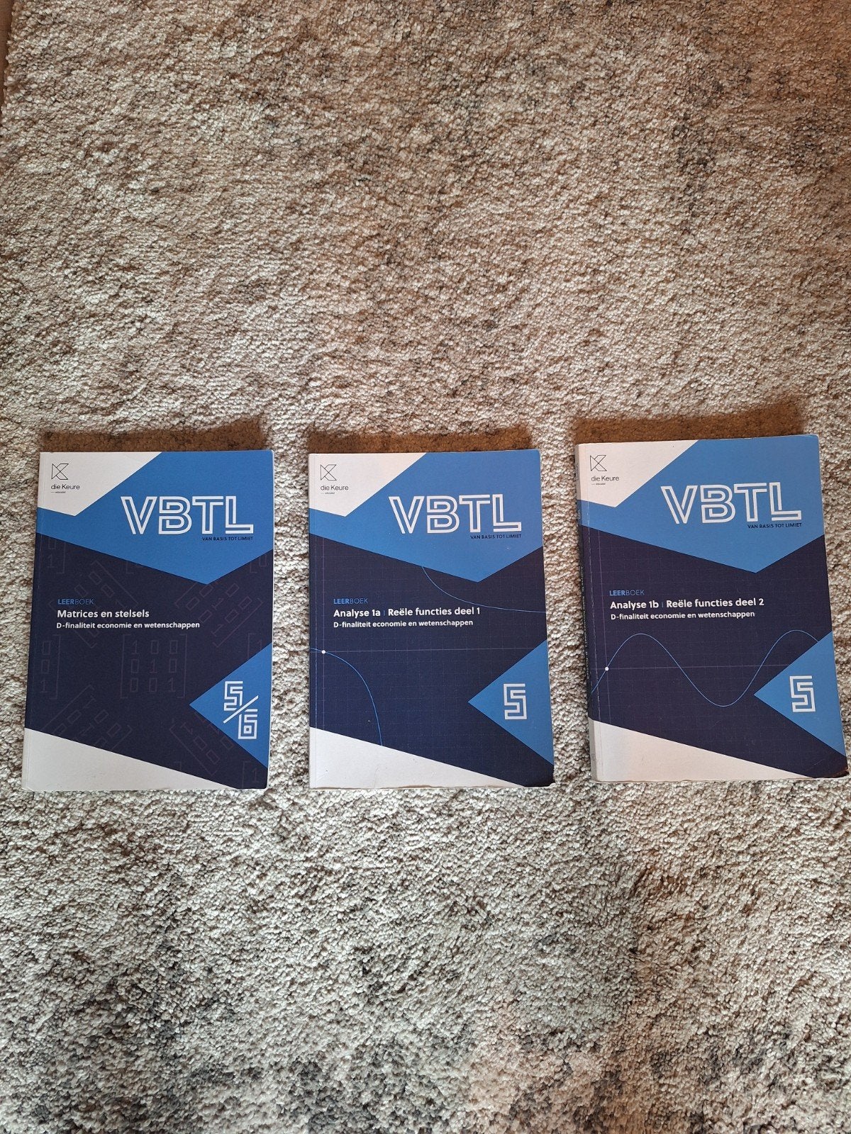 VBTL Wiskunde 5/6 Analyse + Matrices & Stelsels (3 boeken), Ophalen of Verzenden, Zo goed als nieuw, Overige uitgevers, Nederlands
