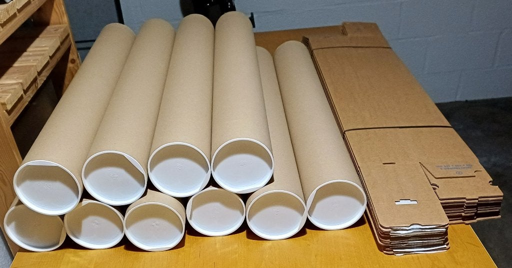 20 tubes d'expédition pour graphismes, neufs., Enlèvement