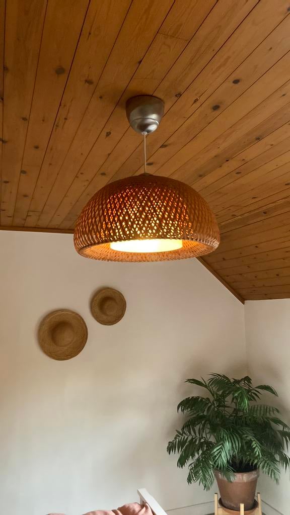 Bohemian hanglamp bamboe, Huis en Inrichting, Ophalen, Zo goed als nieuw