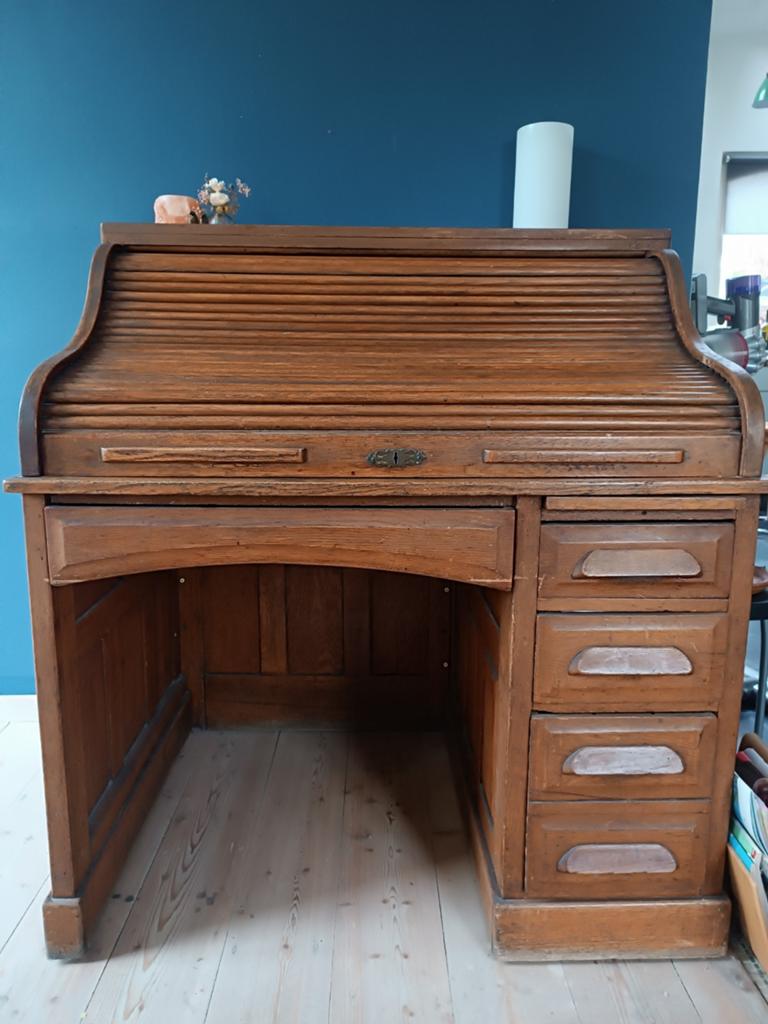 Antiek eiken rolluikbureau, Huis en Inrichting, Ophalen