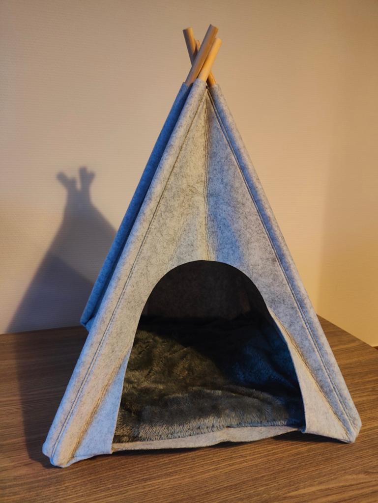 Mandje kat tipi tent, Animaux & Accessoires, Paniers pour chats, Enlèvement
